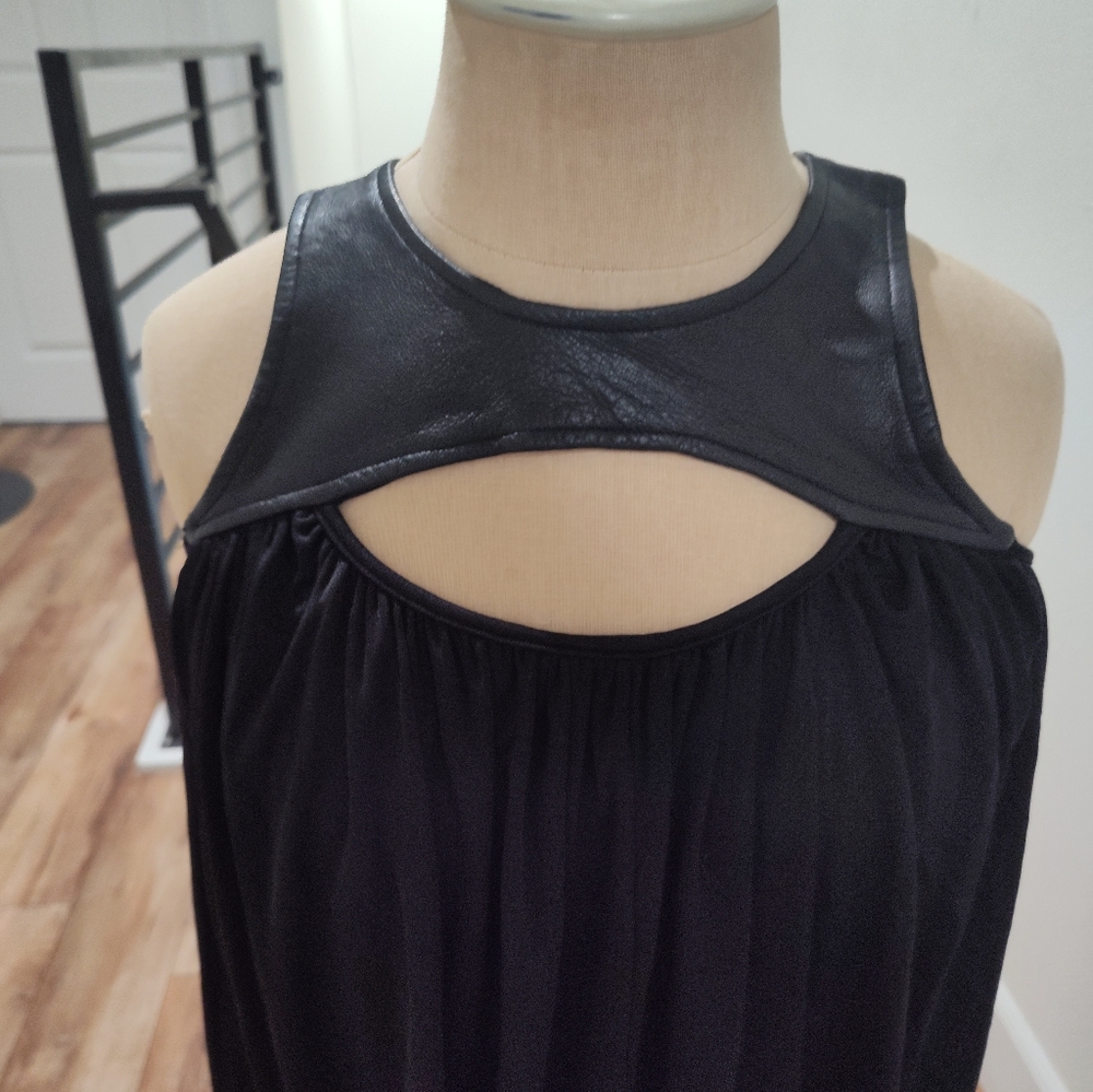 Mara Hoffman Leather Blouse